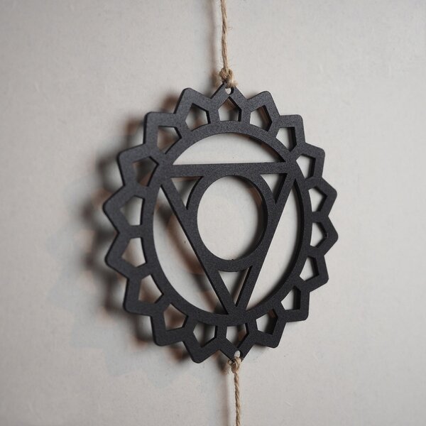 Μεταλλικός πίνακας Chakra Μαύρο 10x10x1.5 cm