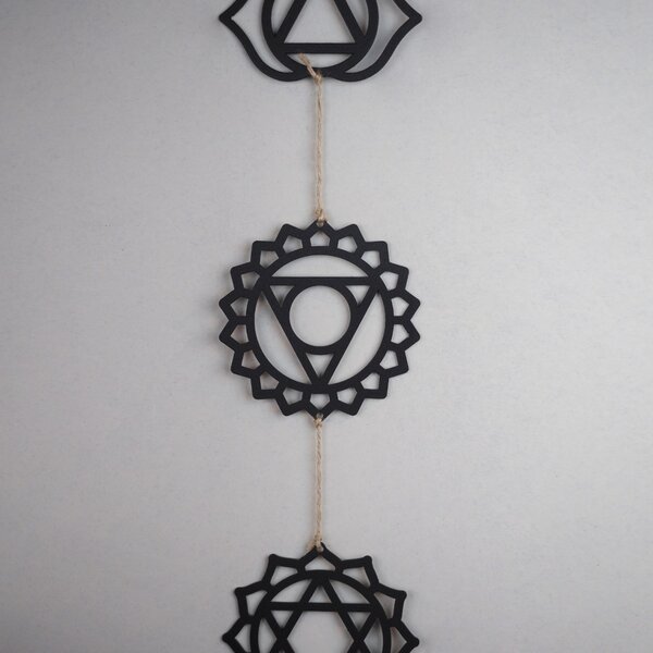 Μεταλλικός πίνακας Chakra Μαύρο 10x10x1.5 cm