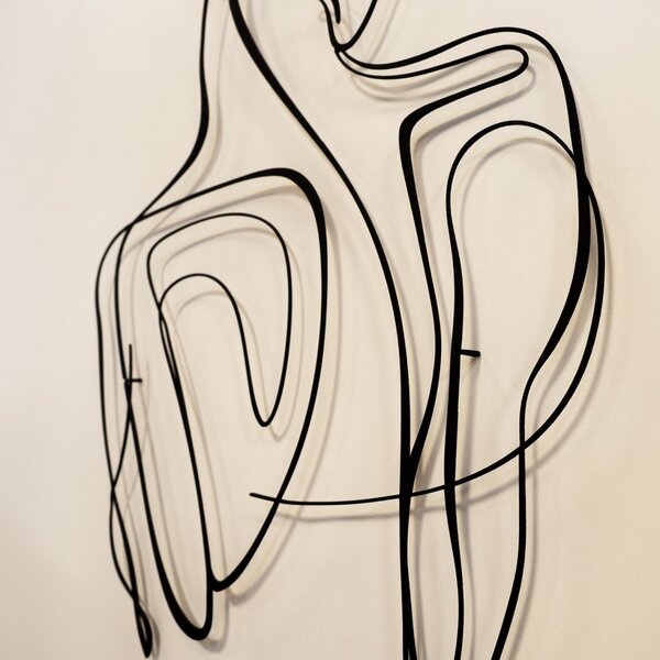 Μεταλλικός πίνακας Woman Μαύρο 34x61 cm
