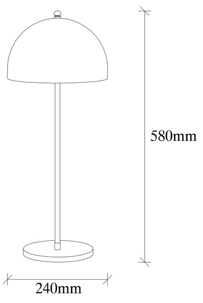 Επιτραπέζιο φωτιστικό Can Μαύρο 58x24 cm