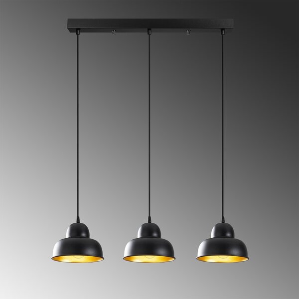 Φωτιστικό οροφής Berceste Μαύρο 70x40x111 cm