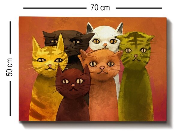 Πίνακας καμβά Πολύχρωμος 50x70x3 cm