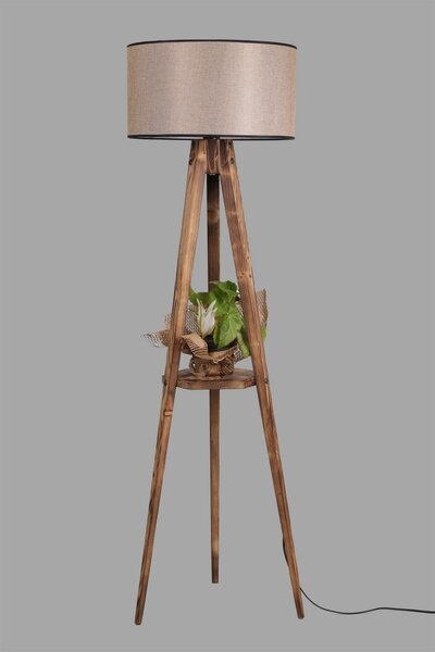 Φωτιστικό Δαπέδου Sehbali Καφέ 26x26x65 cm