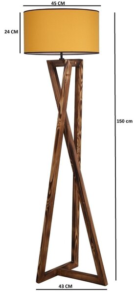 Φωτιστικό Δαπέδου Macka Καφέ 45x150 cm
