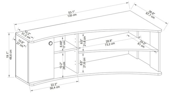 Έπιπλο TV Termera Πράσινο 135x67.7x48.6 cm