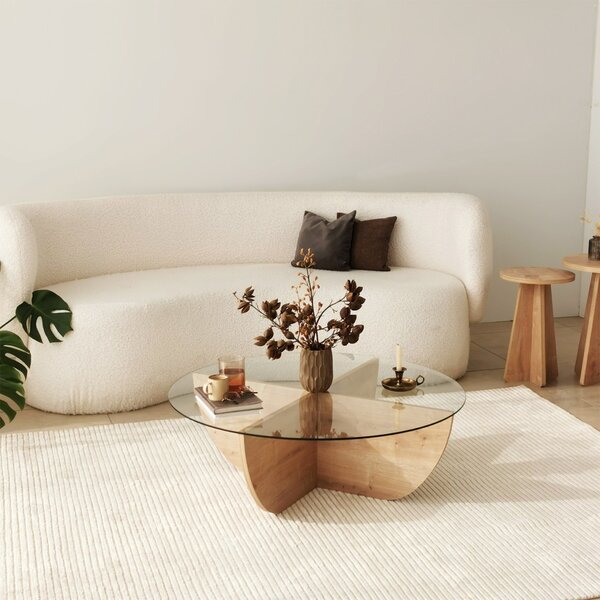 Τραπεζάκι σαλονιού Lily Δρυς 90x30x90 cm