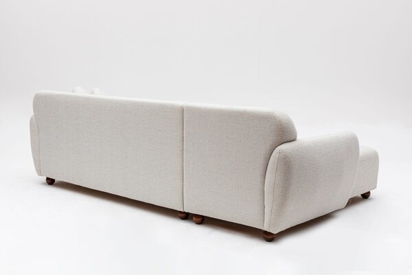 Γωνιακός Καναπές Eddy Λευκό 273x162x86 cm