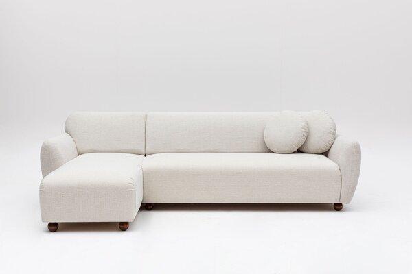 Γωνιακός Καναπές Eddy Λευκό 273x162x86 cm