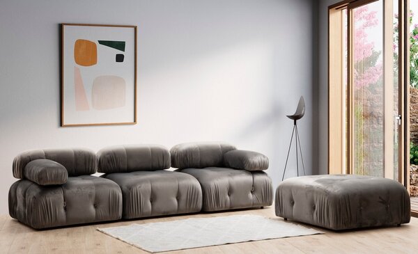 Αρθρωτός καναπές Bubble Γκρι 95x95x75 cm