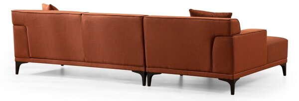 Γωνιακός Καναπές Petra Πορτοκαλί 145x250x69 cm