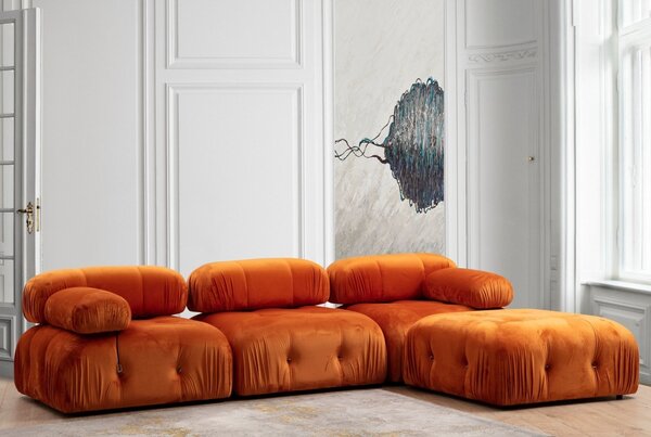 Αρθρωτός καναπές Bubble Πορτοκαλί 95x95x75 cm