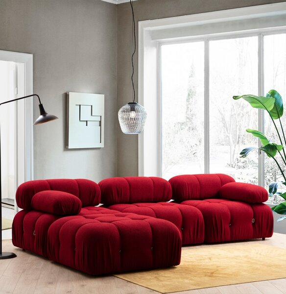 Modular Γωνιακός Καναπές Bubble Κόκκινο 288x190x75 cm