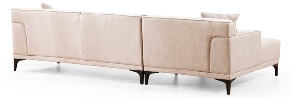 Γωνιακός Καναπές Petra Λευκό 145x250x69 cm