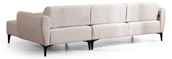 Δεξιός Γωνιακός Καναπές Belissimo Μπεζ 270x140x67 cm