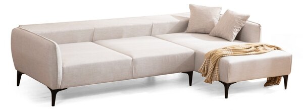 Δεξιός Γωνιακός Καναπές Belissimo Μπεζ 270x140x67 cm