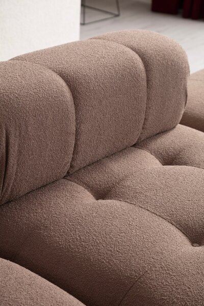 Δεξιός Modular Γωνιακός Καναπές Doblo Cappuccino 315x210x80 cm