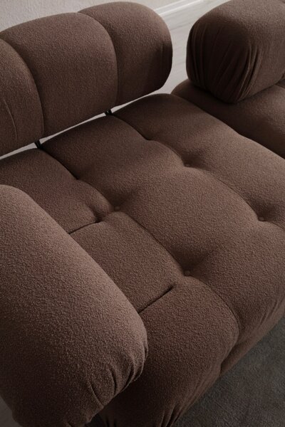 Δεξιός Modular Γωνιακός Καναπές Doblo Cappuccino 315x210x80 cm