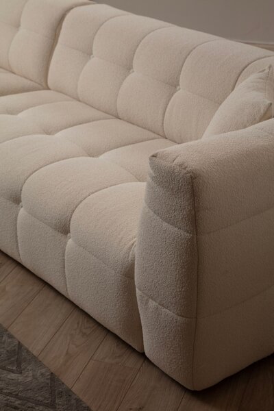 Αριστερός Modular Γωνιακός Καναπές Cady Μπεζ 300x150x72 cm