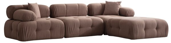 Δεξιός Modular Γωνιακός Καναπές Doblo Cappuccino 315x210x80 cm