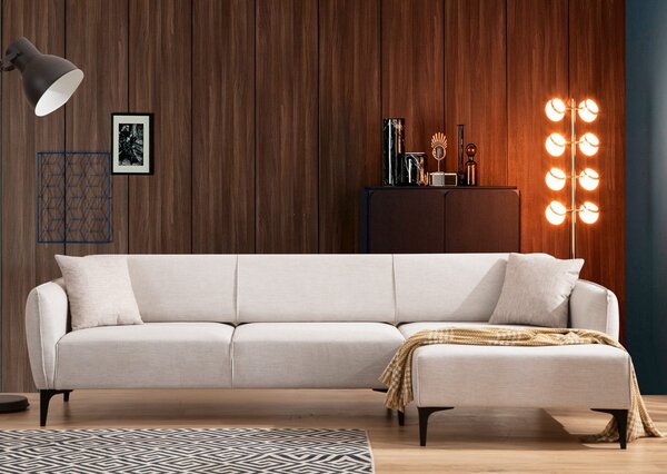 Δεξιός Γωνιακός Καναπές Belissimo Μπεζ 270x140x67 cm