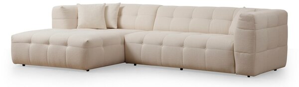 Αριστερός Modular Γωνιακός Καναπές Cady Μπεζ 300x150x72 cm