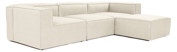 Δεξιός Γωνιακός Καναπές Fora Εκρού 296x185x66 cm