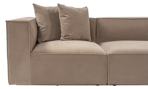 Δεξιός Γωνιακός Καναπές Sora Cappuccino 430x75x102 cm