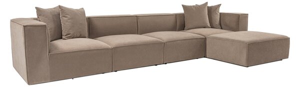 Δεξιός Γωνιακός Καναπές Sora Cappuccino 430x75x102 cm