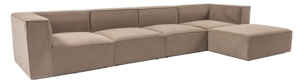 Δεξιός Γωνιακός Καναπές Sora Cappuccino 430x75x102 cm