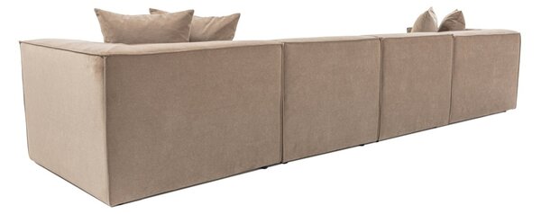 Δεξιός Γωνιακός Καναπές Sora Cappuccino 430x75x102 cm