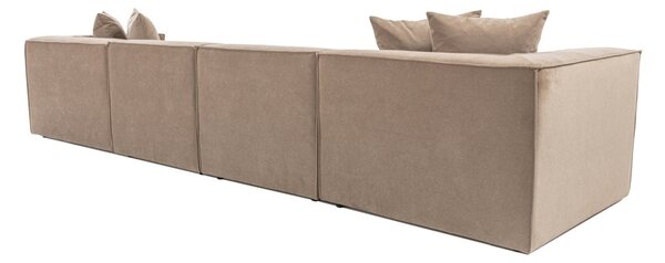 Δεξιός Γωνιακός Καναπές Sora Cappuccino 430x75x102 cm