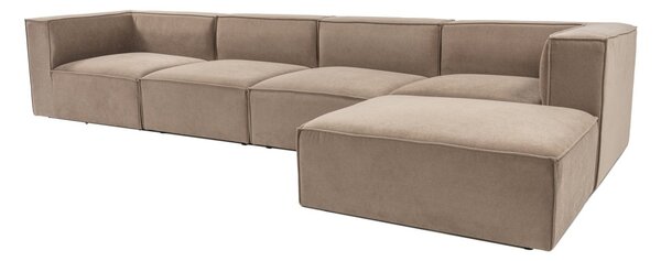 Δεξιός Γωνιακός Καναπές Sora Cappuccino 430x75x102 cm