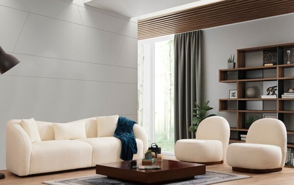 3θέσιος καναπές Venedik Κρεμ 236x76x91 cm