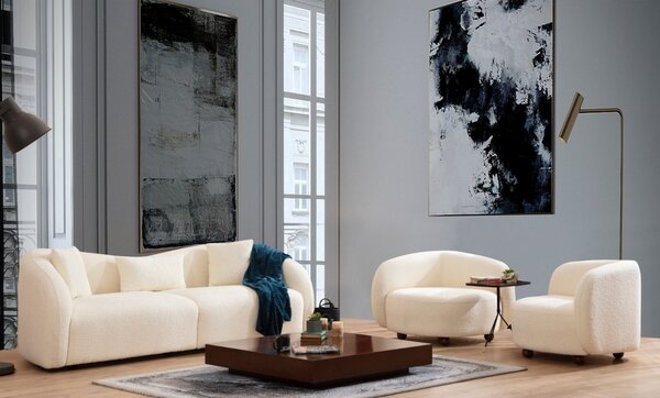 3θέσιος καναπές Venedik Κρεμ 236x76x91 cm