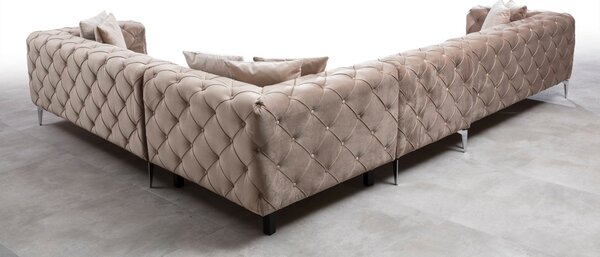Δεξιός Γωνιακός Καναπές Como Μπεζ 310x73x270 cm
