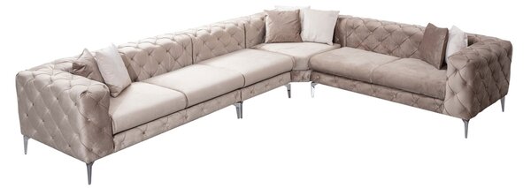 Δεξιός Γωνιακός Καναπές Como Μπεζ 310x73x270 cm