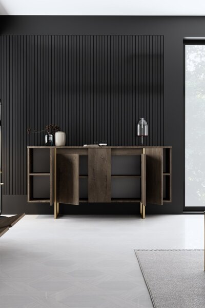 Κονσόλα Luxe Καρυδί 160x35x80 cm
