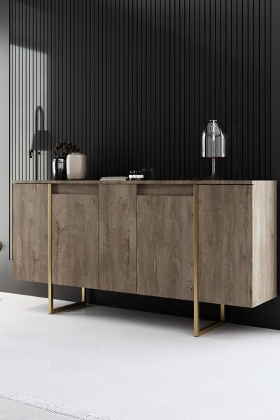 Κονσόλα Luxe Καρυδί 160x35x80 cm