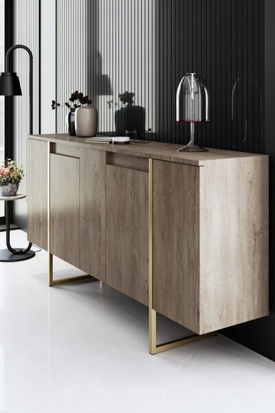 Κονσόλα Luxe Καρυδί 160x35x80 cm