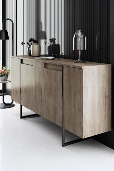 Κονσόλα Luxe Καρυδί 160x35x80 cm