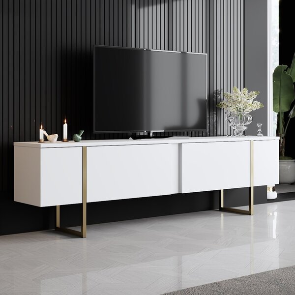 Έπιπλο TV Luxe Λευκό 180x30x50 cm
