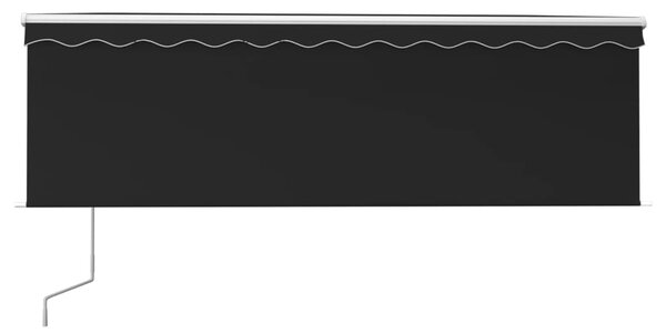 VidaXL Τέντα Συρόμενη Αυτόματη με Σκίαστρο Ανθρακί 4 x 3 μ