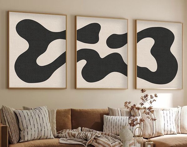 Πίνακας, σετ 3 τεμαχίων Huhu199 Πολύχρωμος 50x70 cm