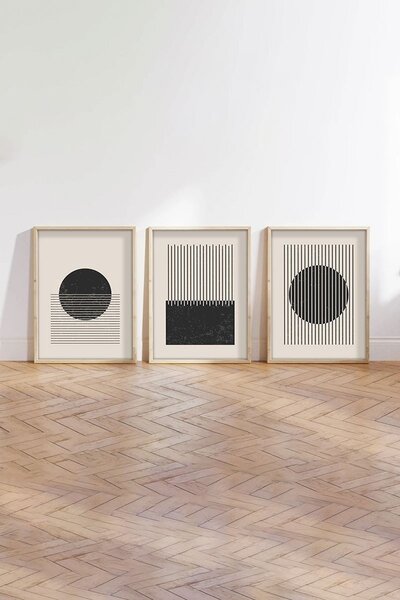 Πίνακας, σετ 3 τεμαχίων Huhu212 Πολύχρωμος 50x70 cm
