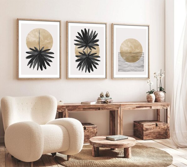 Πίνακας, σετ 3 τεμαχίων Huhu210 Πολύχρωμος 50x70 cm