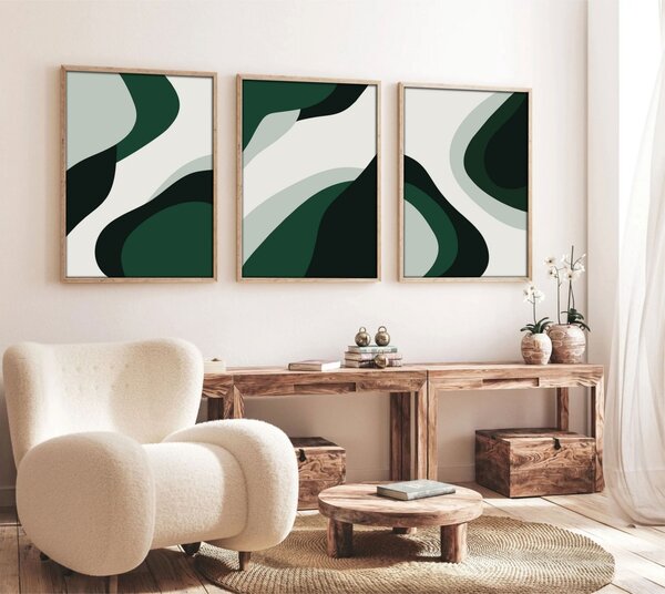 Πίνακας, σετ 3 τεμαχίων Huhu204 Πολύχρωμος 50x70 cm