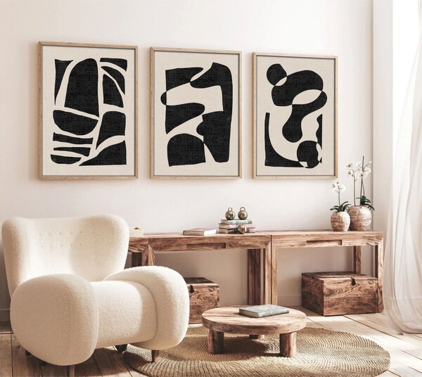 Πίνακας, σετ 3 τεμαχίων Huhu201 Πολύχρωμος 50x70 cm