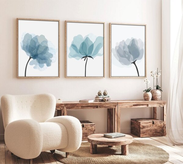 Πίνακας, σετ 3 τεμαχίων Huhu206 Πολύχρωμος 50x70 cm