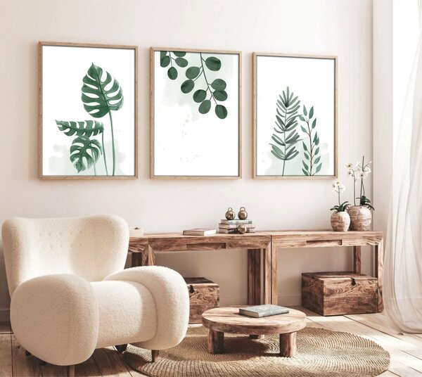 Πίνακας, σετ 3 τεμαχίων Huhu193 Πολύχρωμος 50x70 cm