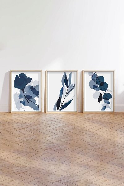 Πίνακας, σετ 3 τεμαχίων Huhu207 Πολύχρωμος 50x70 cm